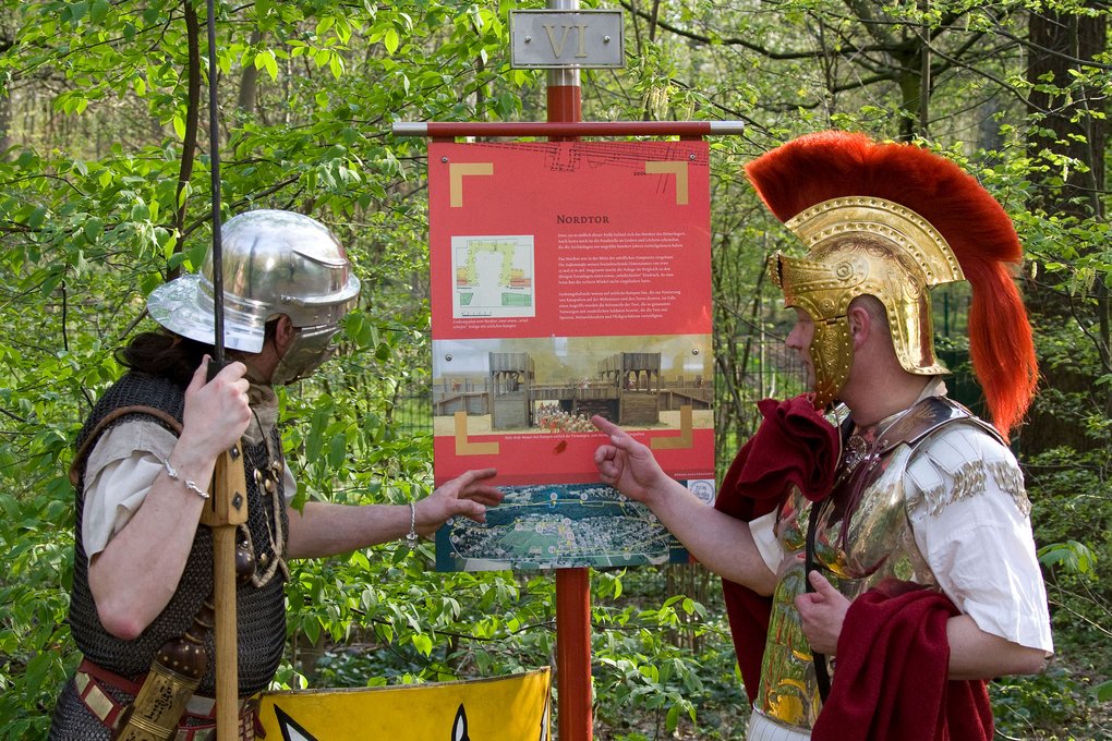 Römer auf dem Lehrpfad im Römerpark Bergkamen