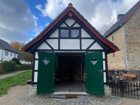 Blick in das Backhaus.